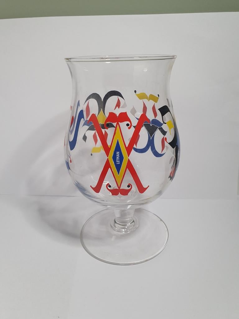 Verre 33 cl - Duvel Letman -, Collections, Marques de bière, Utilisé, Verre ou Verres, Duvel, Enlèvement ou Envoi