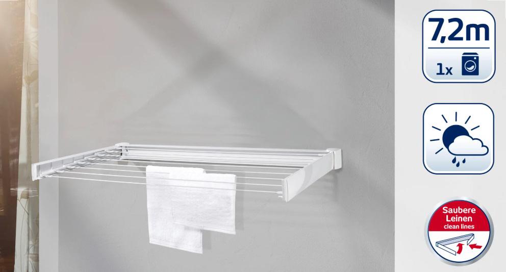 Leifheit inklapbaar droogrek Telegant 72 Protect, Ophalen, Zo goed als nieuw