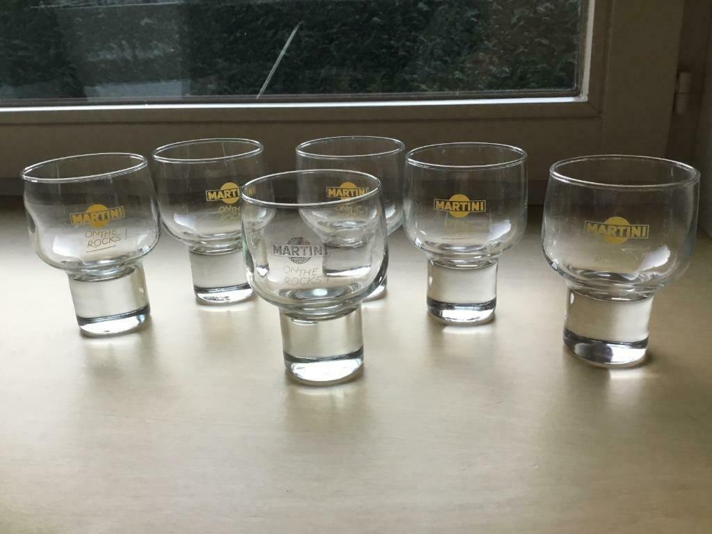 6 martini glazen, Verzamelen, Glas en Drinkglazen, Ophalen of Verzenden, Gebruikt