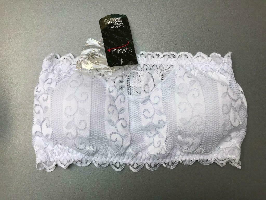 Bandeau blanc en dentelle H. Nathalie lingerie - Taille L --, H. Nathalie lingerie, Enlèvement ou Envoi, Blanc, Soutien-gorge