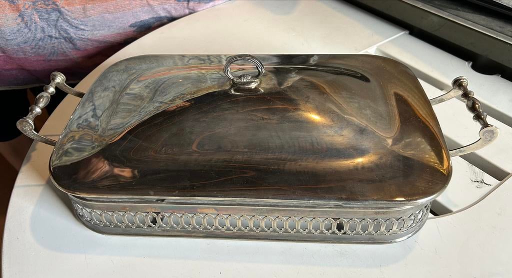 Verzilverde schaal merk Orfelia, Antiek en Kunst, Ophalen