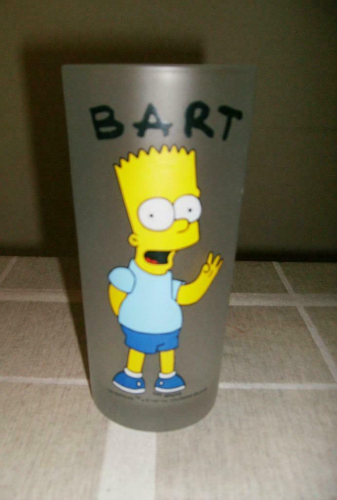 glas van bart simpson, Verzamelen, Ophalen of Verzenden, Gebruikt, Frisdrankglas