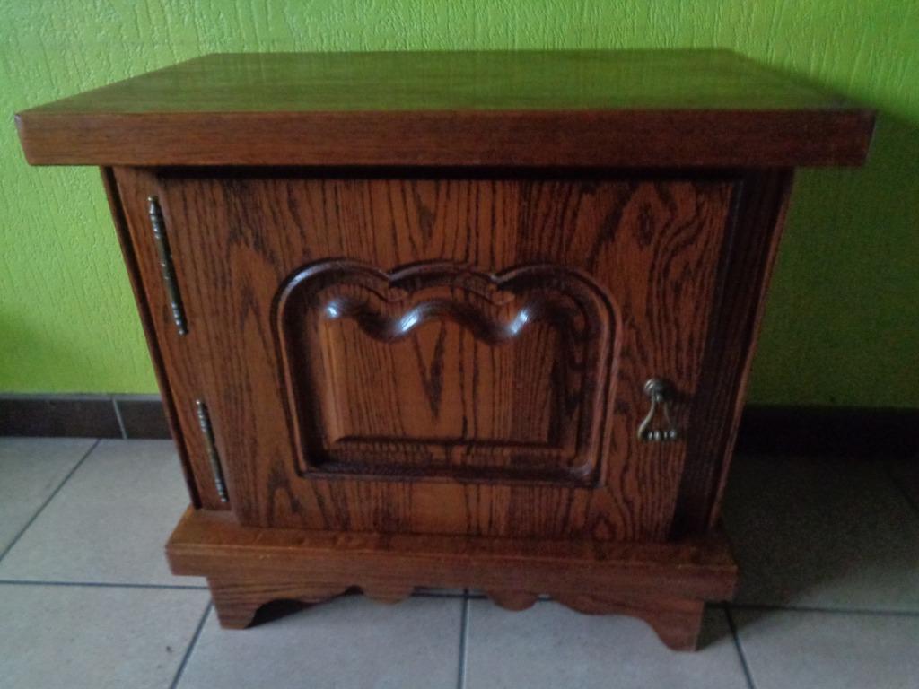2 tables de chevets en chêne massif, Enlèvement ou Envoi, Klassiek, Comme neuf, Brun