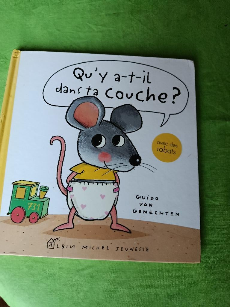 Qu'y a-t-il dans ta couche?   Guido Van Genechten, Ophalen of Verzenden, Zo goed als nieuw, Guido Van Genechten, Prentenboek