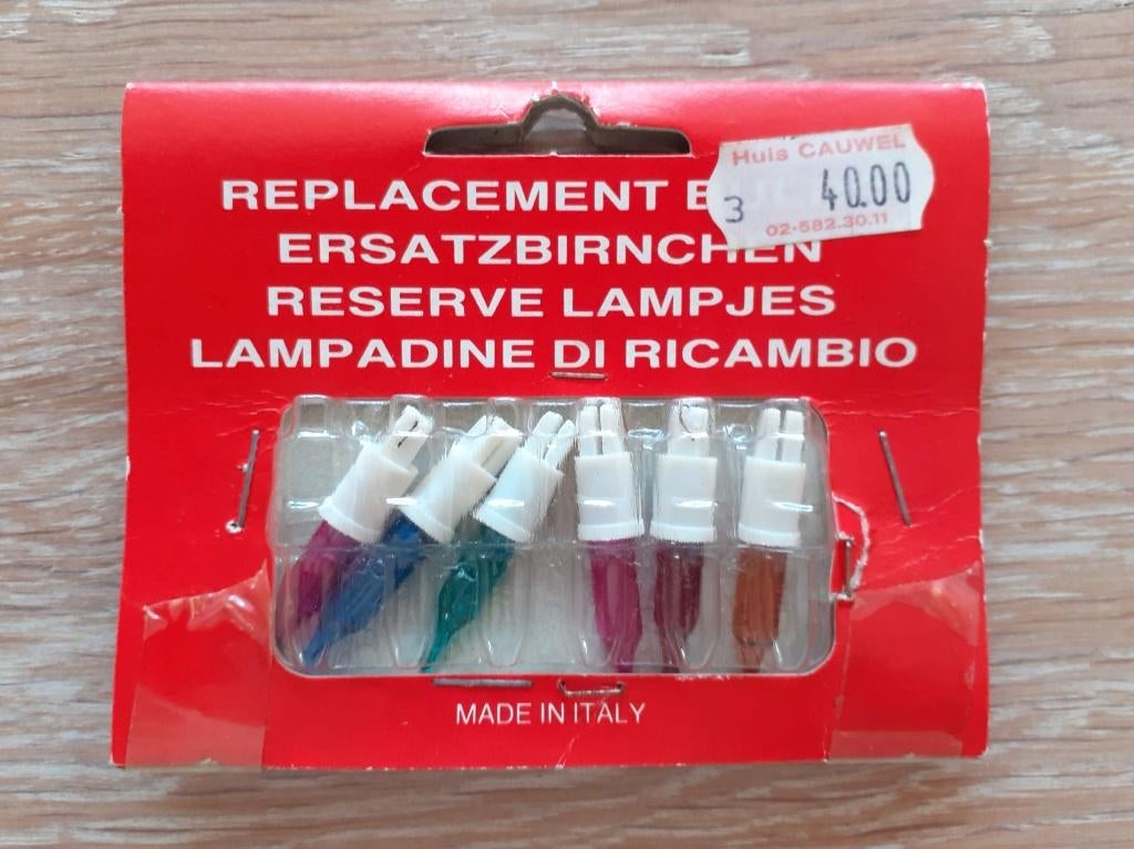 Vintage - gekleurde reservelampjes voor kerstslinger, Ophalen of Verzenden, Nieuw