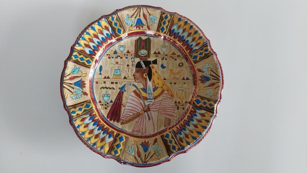 Prachtig zeldzaam Ars Artigiana Deruta wandbord - Egypte, Enlèvement ou Envoi