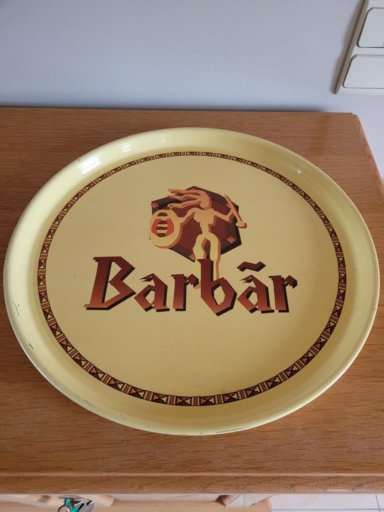 Barbar-dienblad en 2 glazen, Verzamelen, Ophalen, Zo goed als nieuw