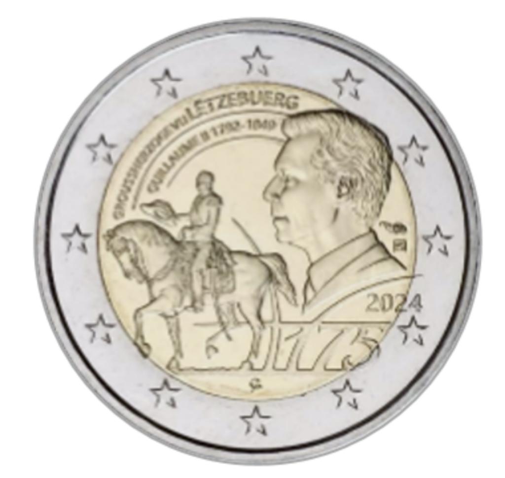 2 euro Luxemburg 2024 Guillaume II, Ophalen of Verzenden, Luxemburg, 2 euro