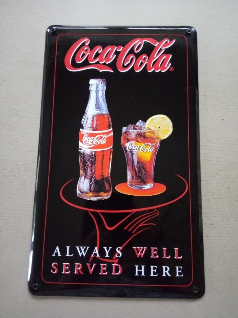 Geëmailleerde plaat "Coca-Cola", Verzamelen, Ophalen of Verzenden, Zo goed als nieuw, Reclamebord
