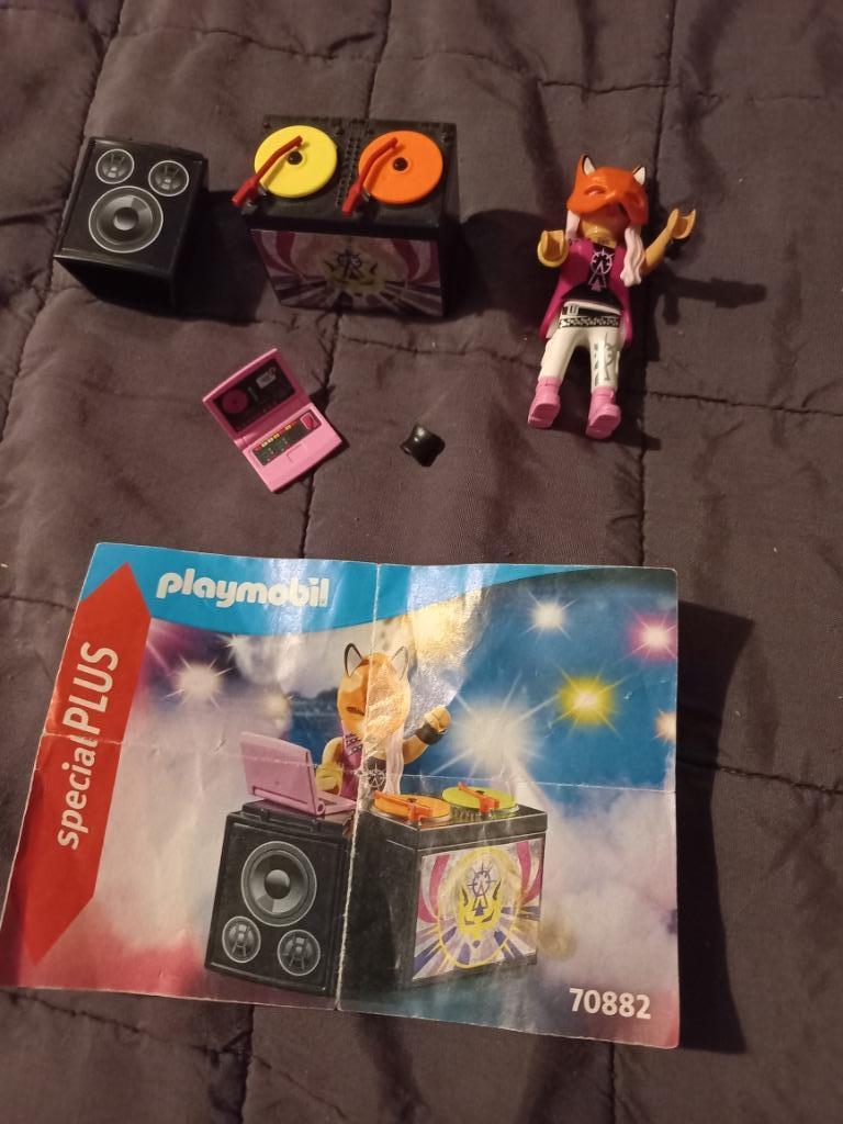 Playmobil dj met platenspeler en laptop, Kinderen en Baby's, Ophalen, Zo goed als nieuw, Complete set