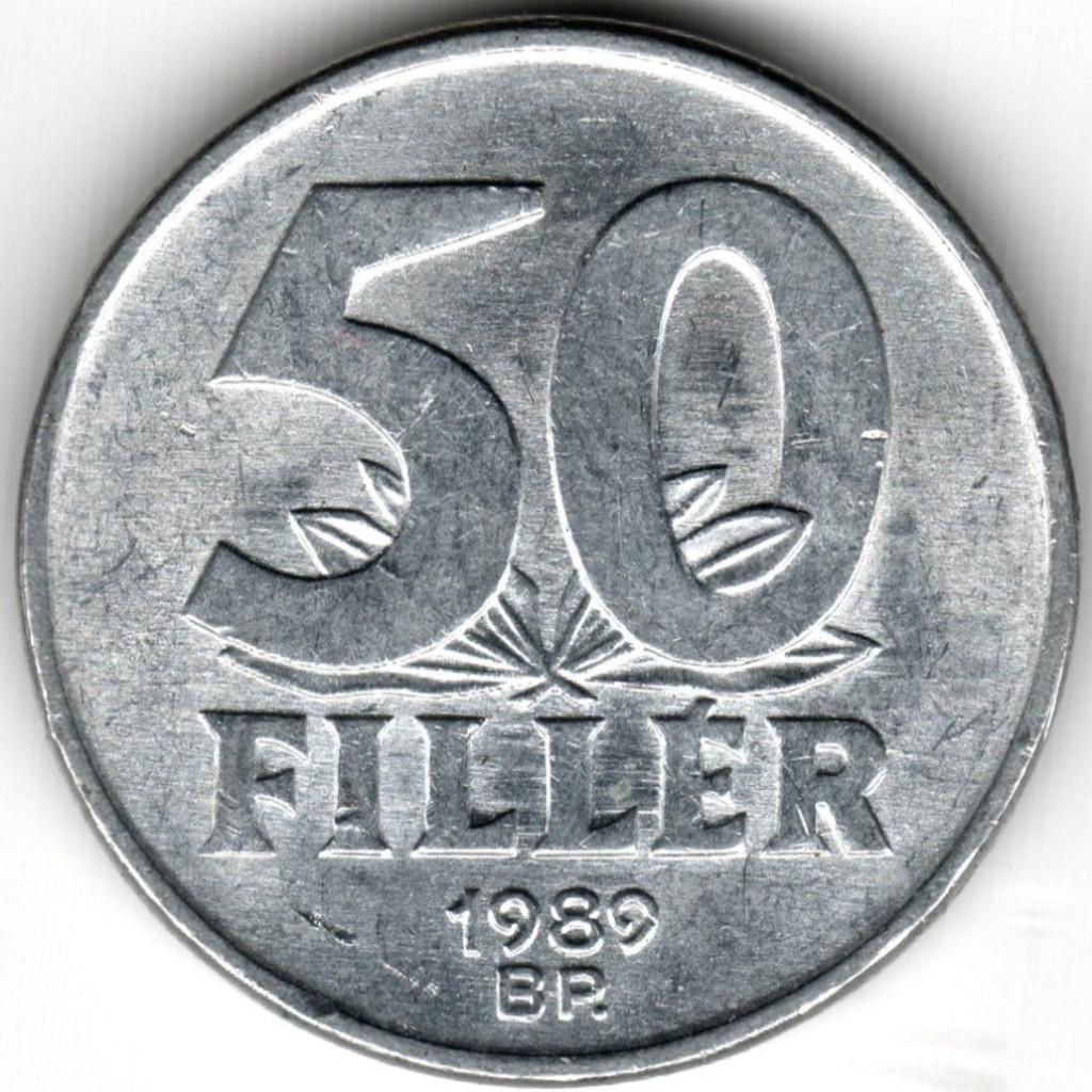 Hongarije : 50 Filler 1989  KM#574  Ref 14366, Postzegels en Munten, Ophalen of Verzenden, Hongarije, Losse munt