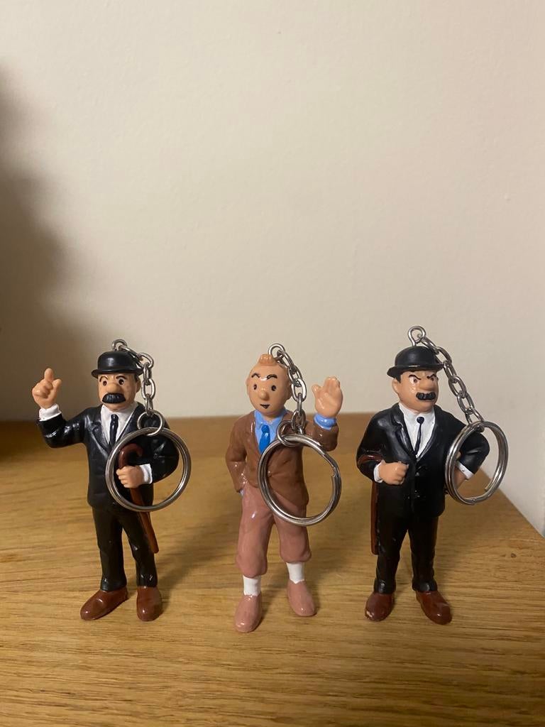 Lot de 3 anciens porte-clés tintin excellent état, Enlèvement ou Envoi, Tintin