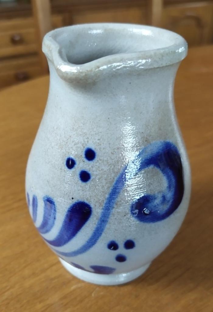 Cruche en grès gris - H 13 cm, Maison & Meubles, Enlèvement ou Envoi