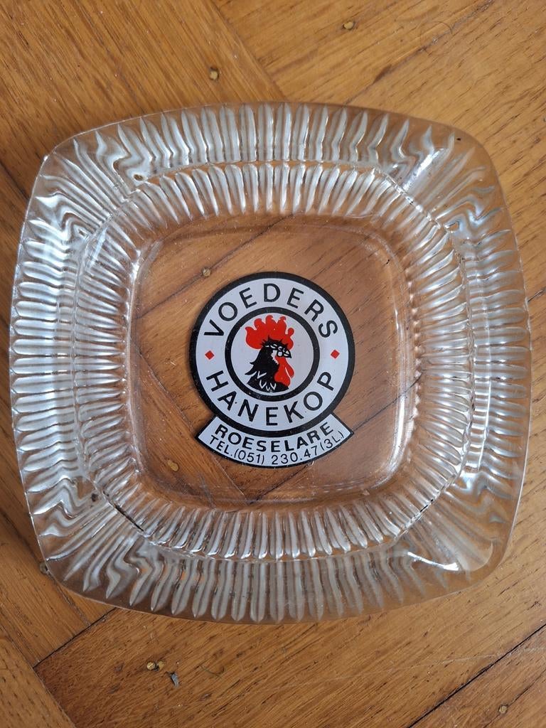 Oude asbak voeders Hanekop Roeselare, Ophalen of Verzenden, Zo goed als nieuw, Asbak