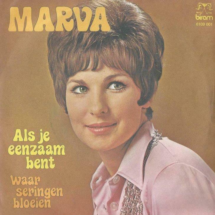 Marva – Als je eenzaam bent / Waar Seringen bloeien - Single, Ophalen of Verzenden, Gebruikt