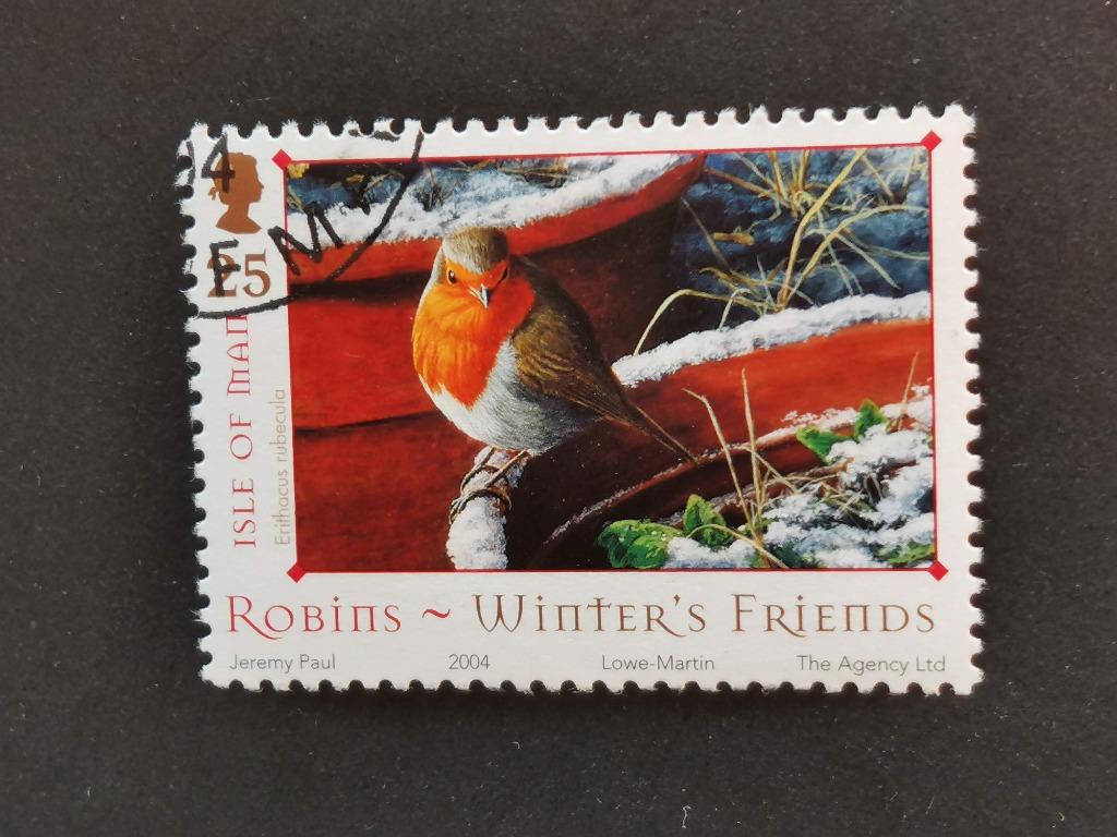 Île de Man 2004 - Noël - oiseaux, rouge-gorge, Enlèvement ou Envoi, Autres pays, Affranchi