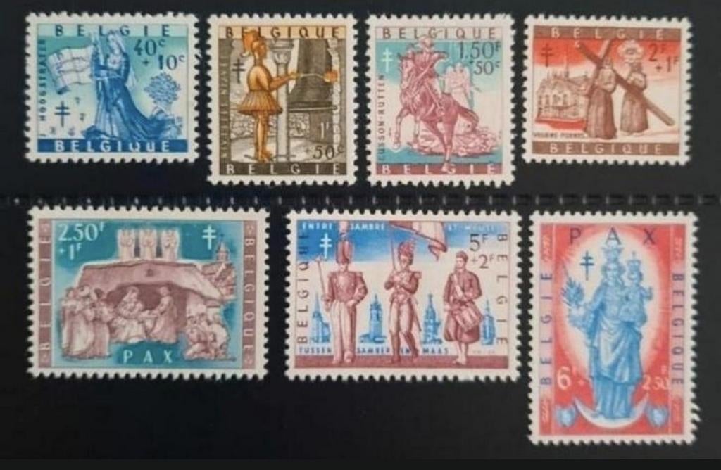 België: OBP 1082/88 ** Antiteteringzegels 1958., Orginele gom, Ophalen of Verzenden, Zonder stempel, Postfris