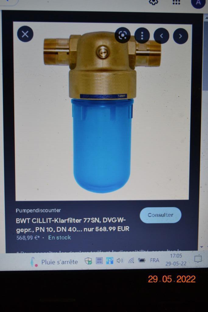Filtre pour eau potable Cillit, Enlèvement ou Envoi