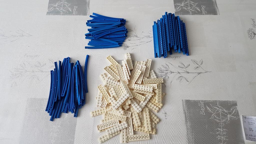 Lego losse sporen (rechte en gebogen) + verbindingen -1968, Ophalen of Verzenden, Gebruikt, Losse stenen, Lego