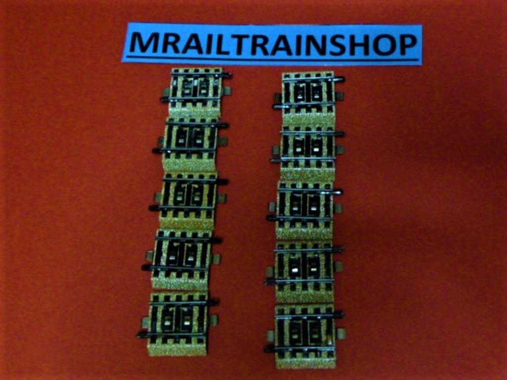 5109 MÄRKLIN HO - 10 x RAILS DROITS/PIEDS DROITS 3,35 cm, Analogique, Enlèvement ou Envoi, Courant alternatif, Rails