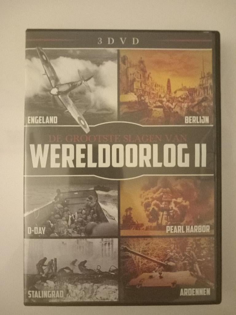 Dvdbox De grootste slagen van Wereldoorlog II (Documentaire), Cd's en Dvd's, Ophalen of Verzenden, Zo goed als nieuw, Oorlog of Misdaad