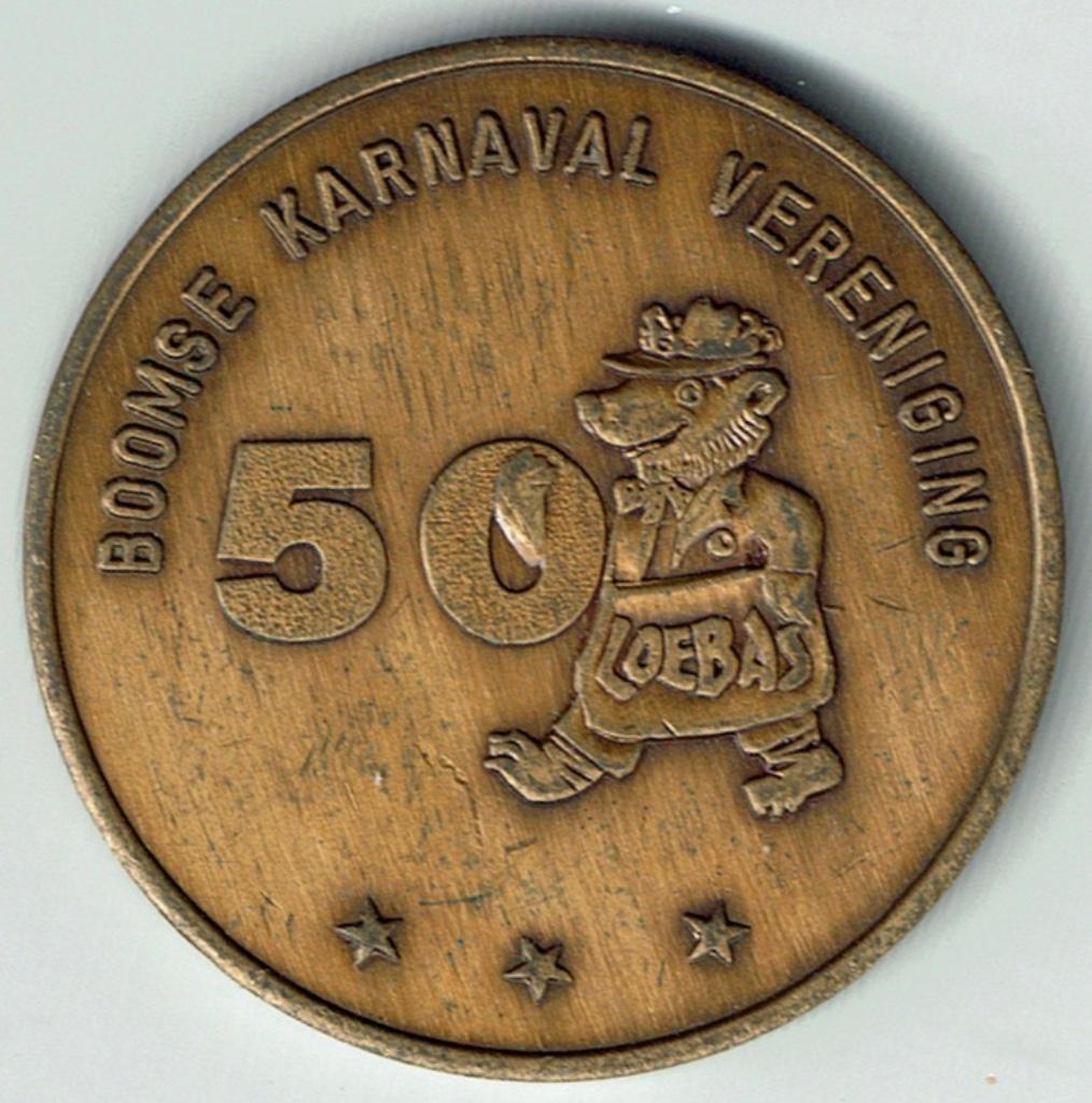 Gemeentepenning 50 Loebas Boomse Karnaval Vereniging, Verzenden, Brons