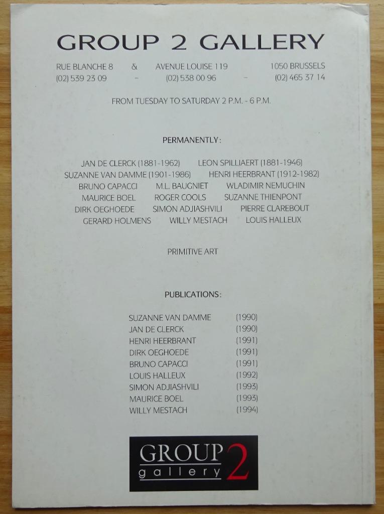 Willy Mestach, Group 2 Gallery, Brussels 1994, Enlèvement ou Envoi, Comme neuf, Peinture et dessin