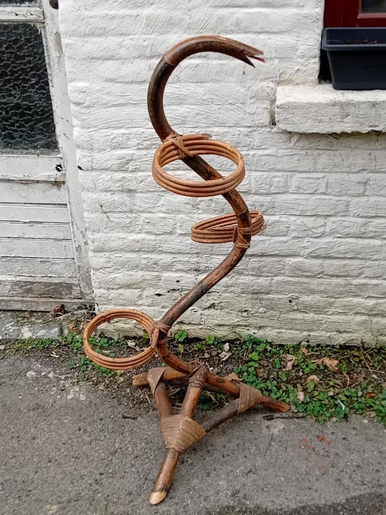 Plantenhouder van rotan, Huis en Inrichting, Ophalen, Gebruikt