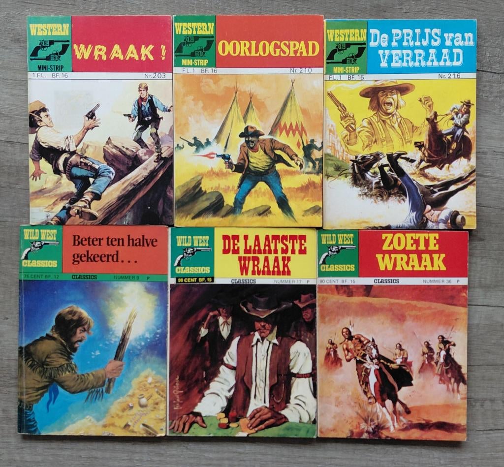 Western Mini-strip (x3) en Wild West Classics (x3), Meerdere stripboeken, Verzenden, Gelezen
