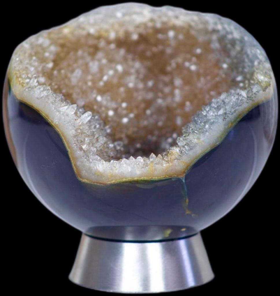 Citrine Kwarts Kogel Bal Geode Agaat Gepolijst Agate Schelp, Envoi