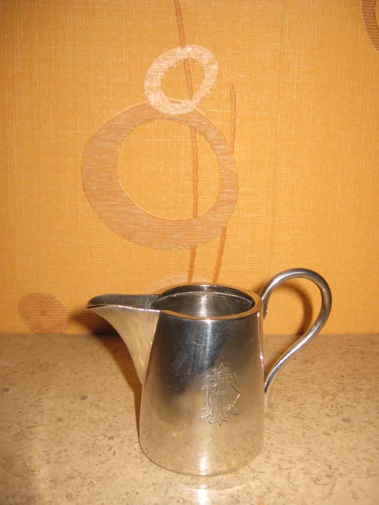 Melkpotje verzilverd hoogte 65 mm, Antiek en Kunst, Ophalen of Verzenden