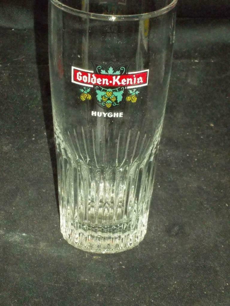 Bierglas. Golden Kenia.Brasserie Huyghe. D 123, Verzamelen, Ophalen of Verzenden, Gebruikt, Glas of Glazen, Overige merken