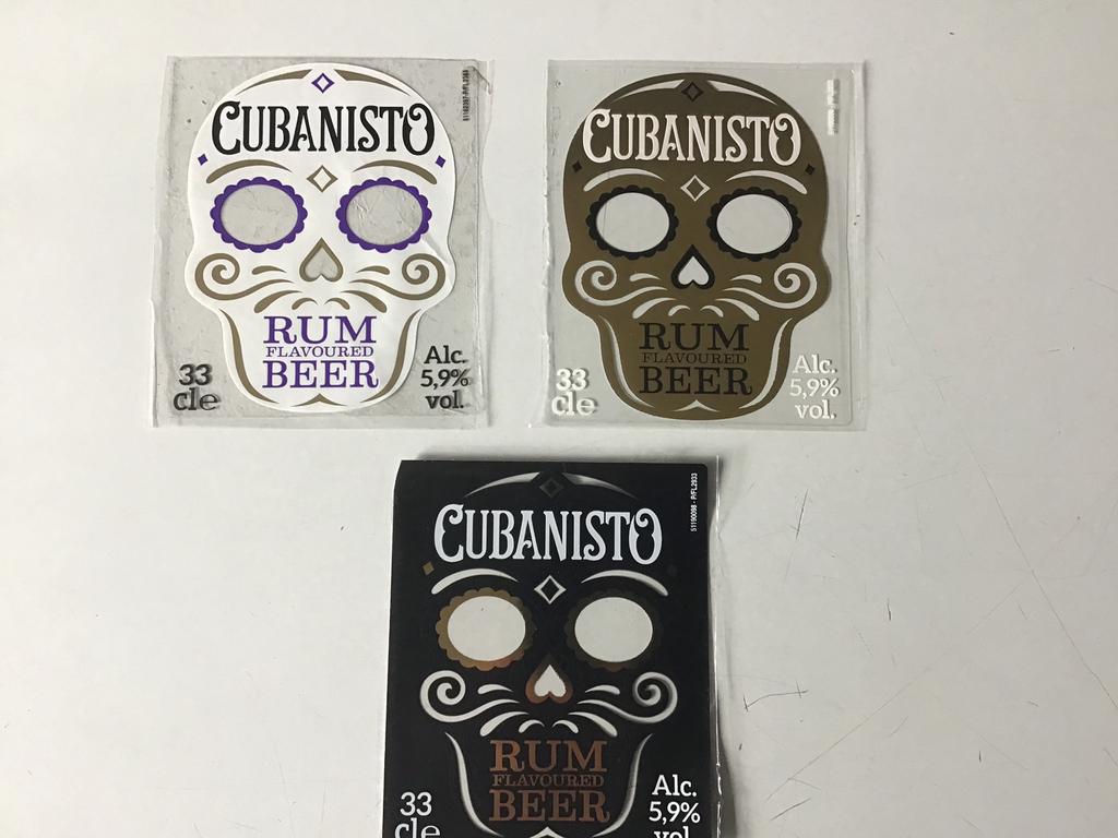 Zelfklevende bieretiketten Cubanisto Rum Beer, Enlèvement, Neuf