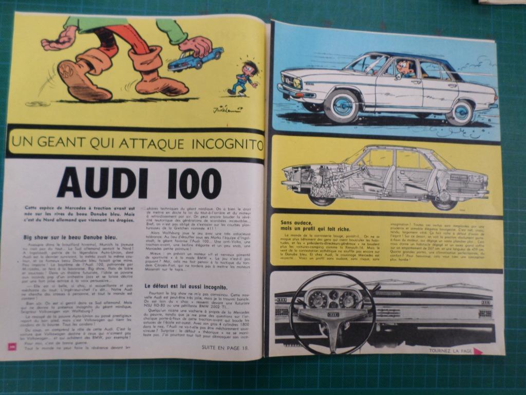 Audi 100 - article illustré - 1969, Verzamelen, Merken en Reclamevoorwerpen, Ophalen of Verzenden, Gebruikt, Overige typen