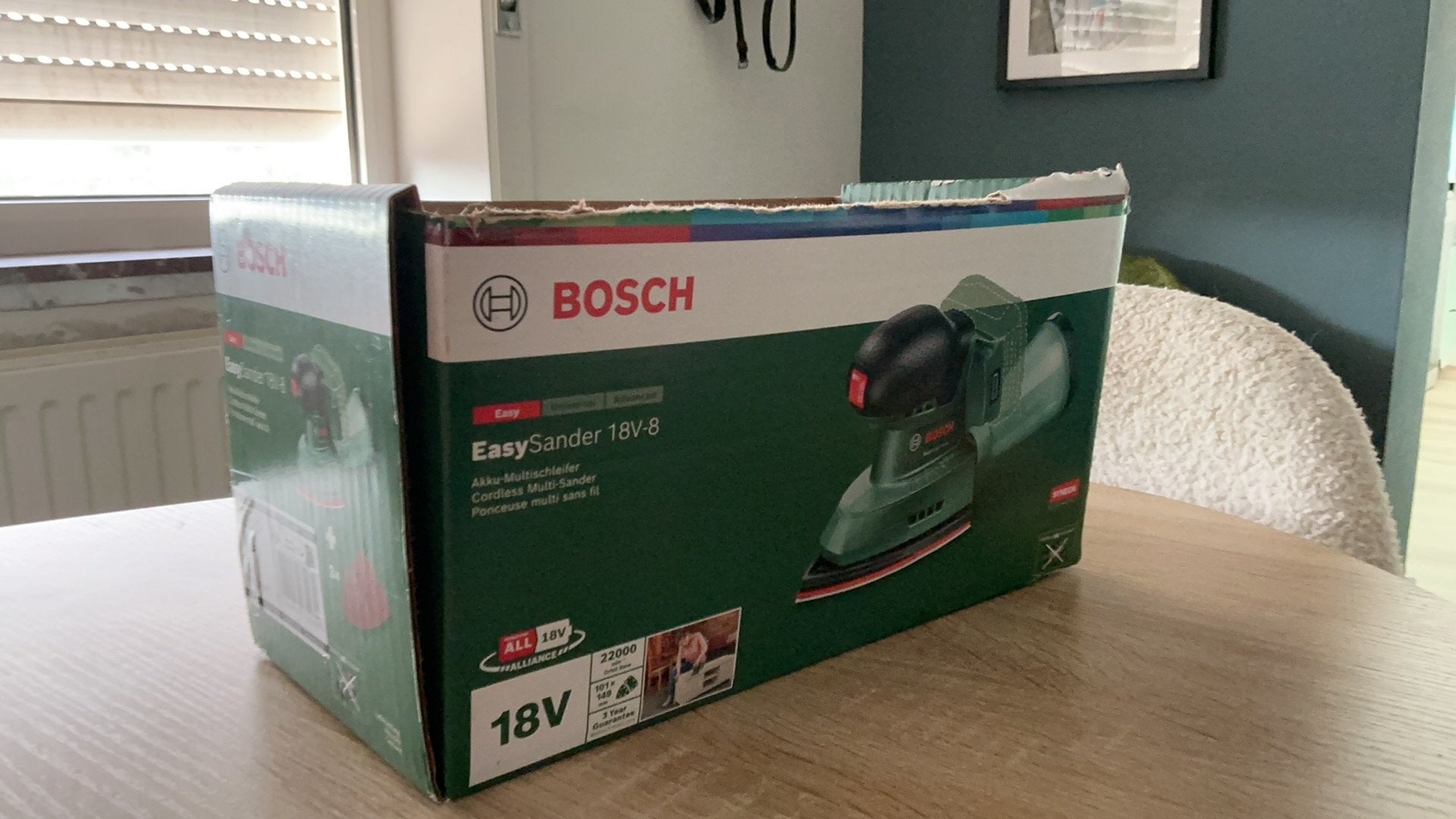 Ponceuse EasySander de Bosch, Enlèvement ou Envoi, Utilisé, Moins de 600 watts, Ponceuse circulaire