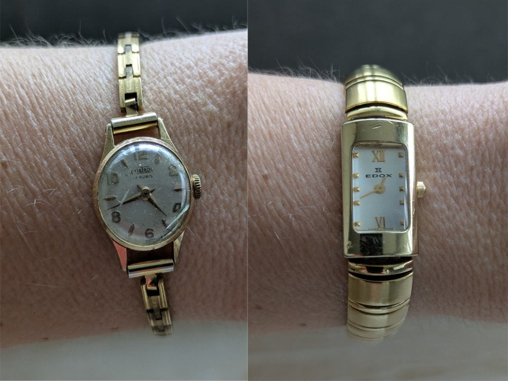 2 vintage uurwerken, Overige merken, Overige materialen, Polshorloge, 1960 of later