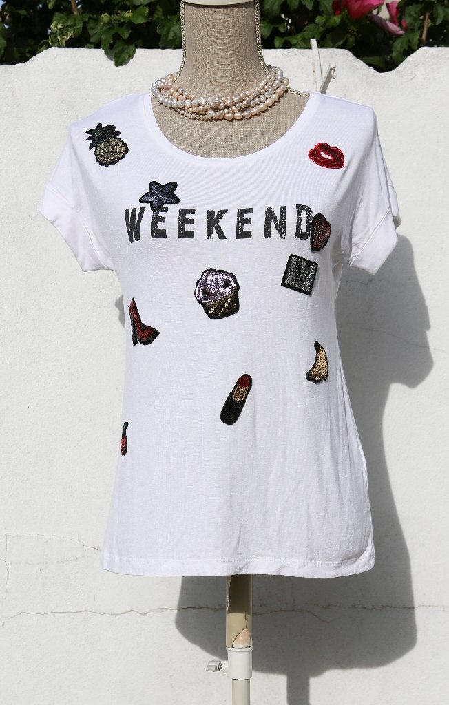 Prachtig Madeleine T 38 T-shirt, Kleding | Dames, Maat 38/40 (M), Wit, Ophalen of Verzenden, Zo goed als nieuw