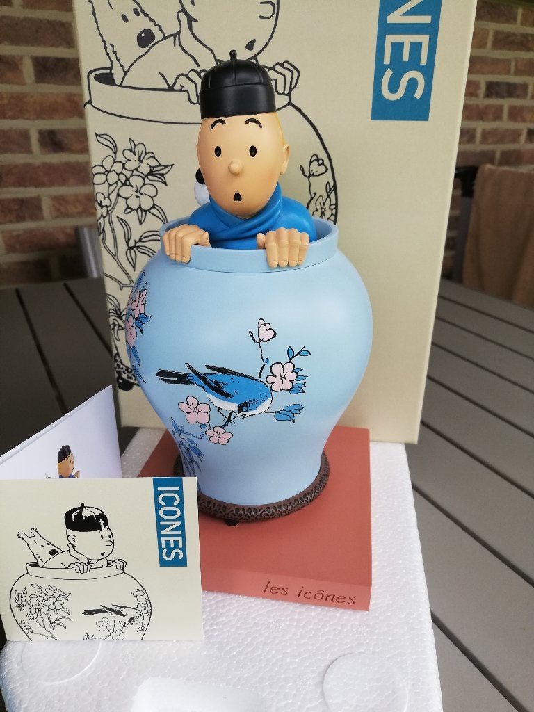 Beeldje van Kuifje, de potiche van de Iconen, Verzamelen, Ophalen of Verzenden, Kuifje, Nieuw
