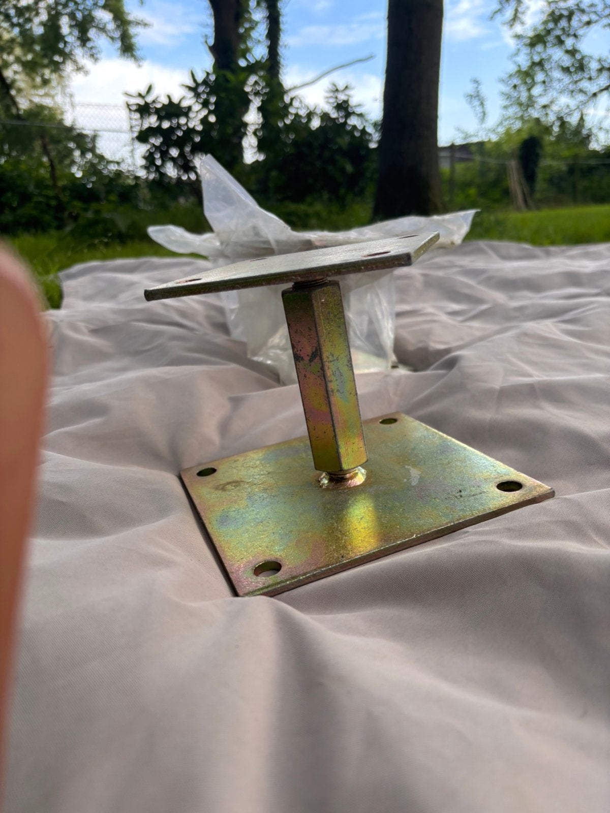 Verstelbare paalhouder voor 13 x 13 cm, Ophalen, Nieuw, Tuinpaviljoen