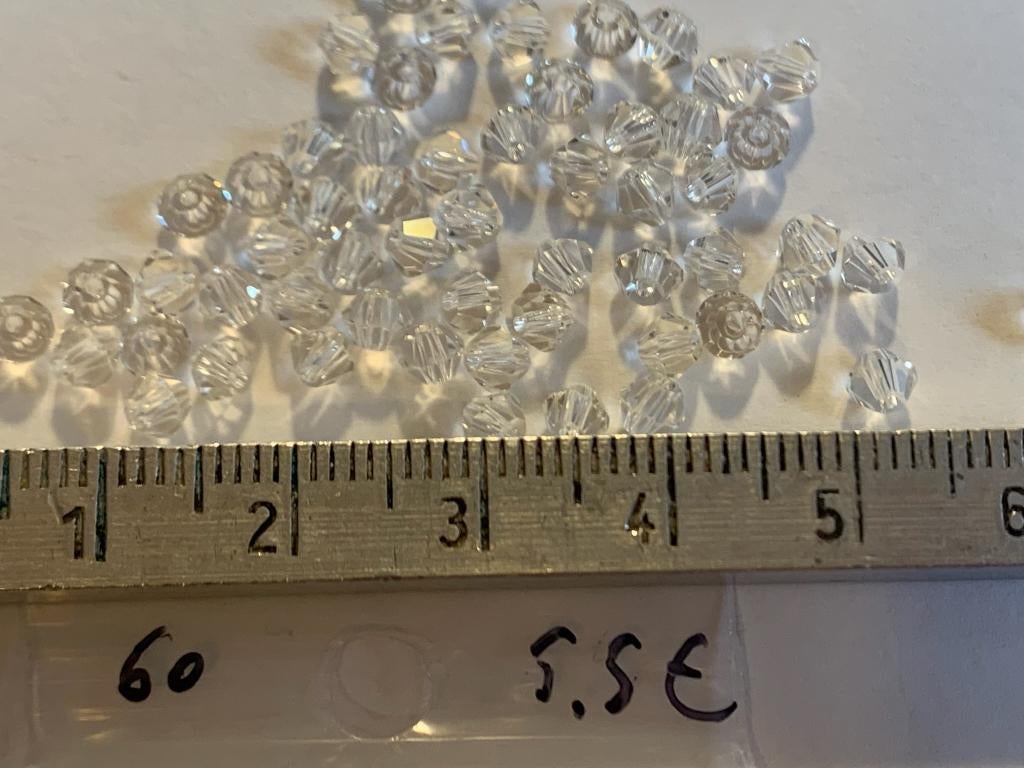 60 Swarovski tolletjes transparant, Ophalen of Verzenden, Nieuw, Kraal