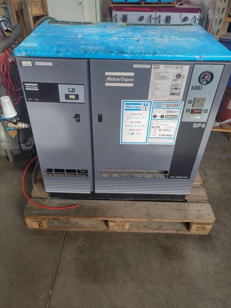 SCHROEFCOMPRESSOR ATLAS COPCO SF4, Gebruikt, 6 tot 10 bar, Ophalen of Verzenden, 25 tot 100 liter