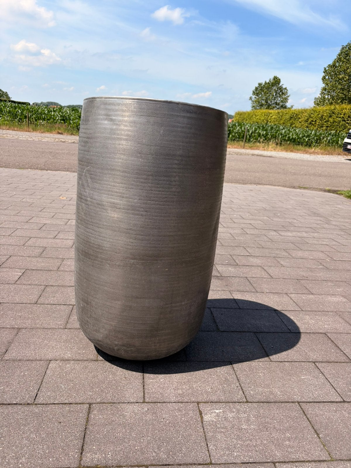 Mooie grote bloem of plantenbak van zink, Tuin en Terras, Ophalen, Zo goed als nieuw, Tuin