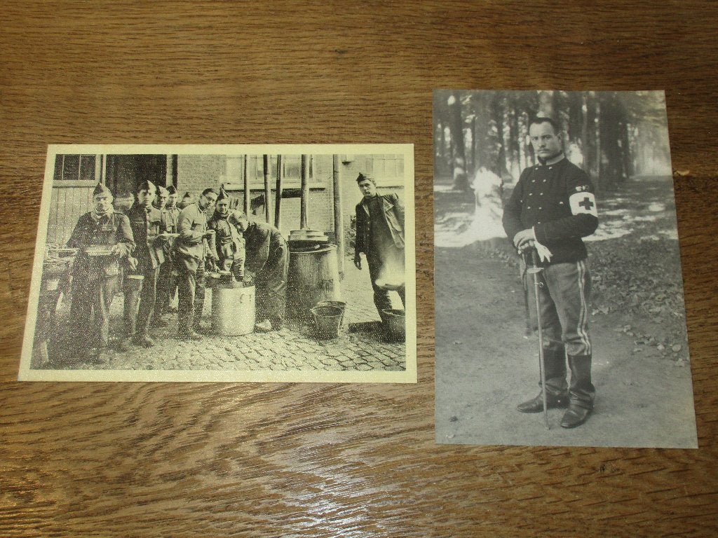 2 POSTKAARTEN LEGER EN FOTOKAART RODE KRUIS - ZIE FOTO'S, Verzamelen, Verzenden, Ongelopen