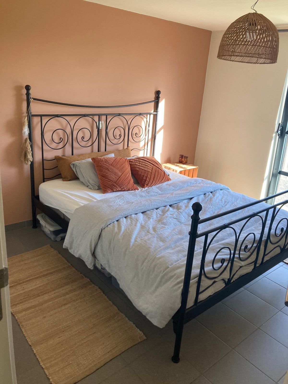 Tweepersoonsbed te koop, Huis en Inrichting, Slaapkamer | Bedden, Ophalen, Zo goed als nieuw