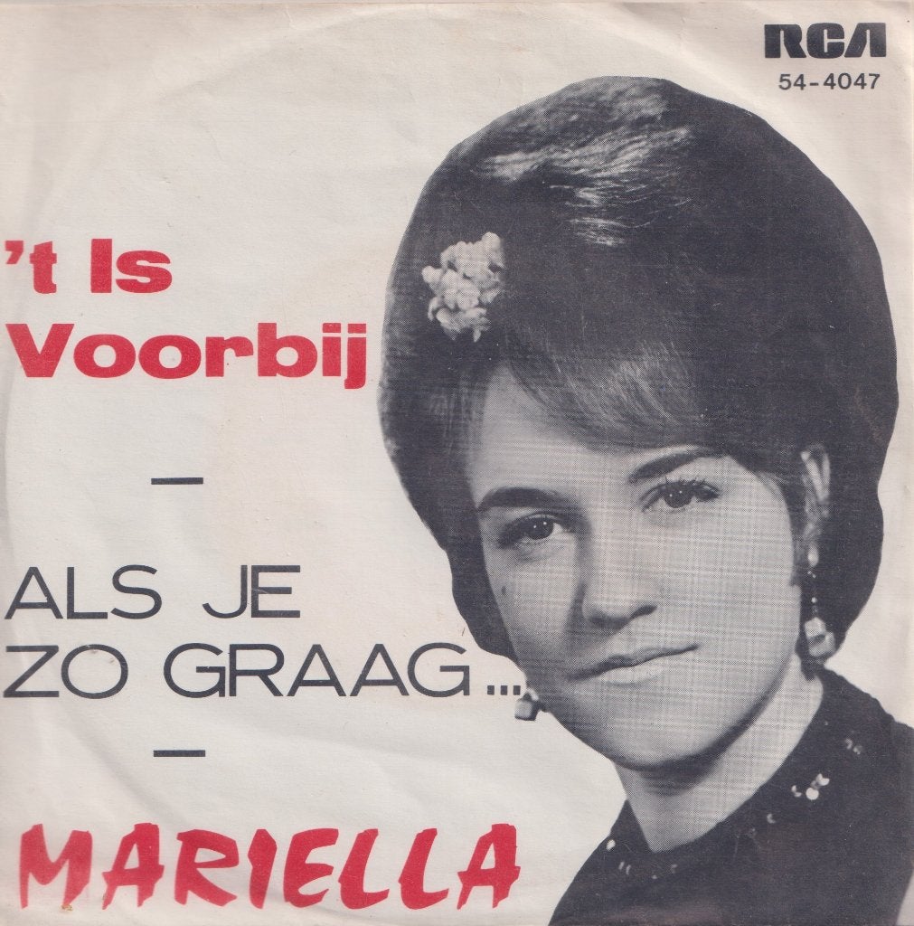 Mariella – Het is voorbij / Als je zo graag - Single, Gebruikt, 7 inch, Single, Ophalen of Verzenden
