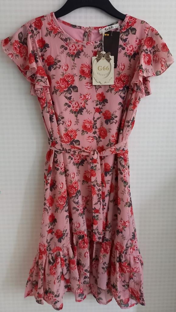 Bloemenjurk G66 Grasstar maat 164, Kinderen en Baby's, Kinderkleding | Maat 164, Meisje, Ophalen of Verzenden, Jurk of Rok, Nieuw