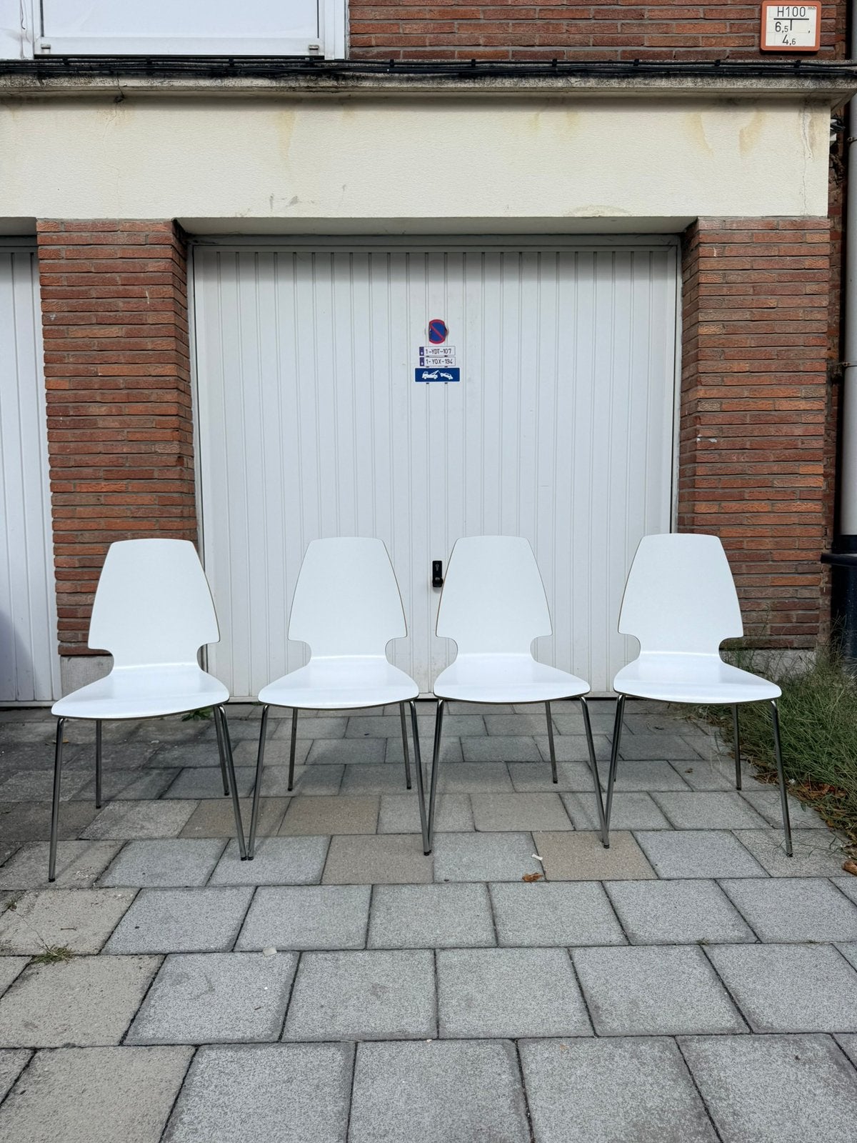 4x Vilmar Eetkamerstoelen, Ophalen, Gebruikt, Wit, Vier