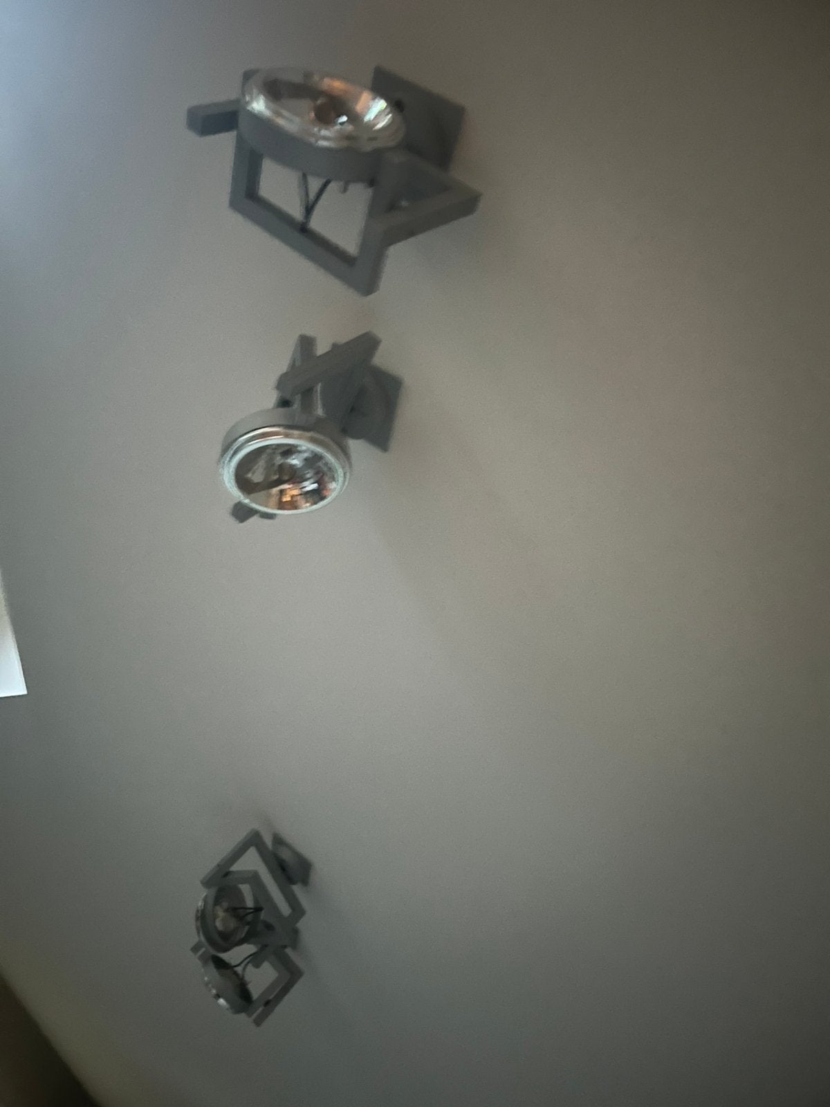 4 spots KREON 75W grijs, Ophalen, Zo goed als nieuw, Halogeen