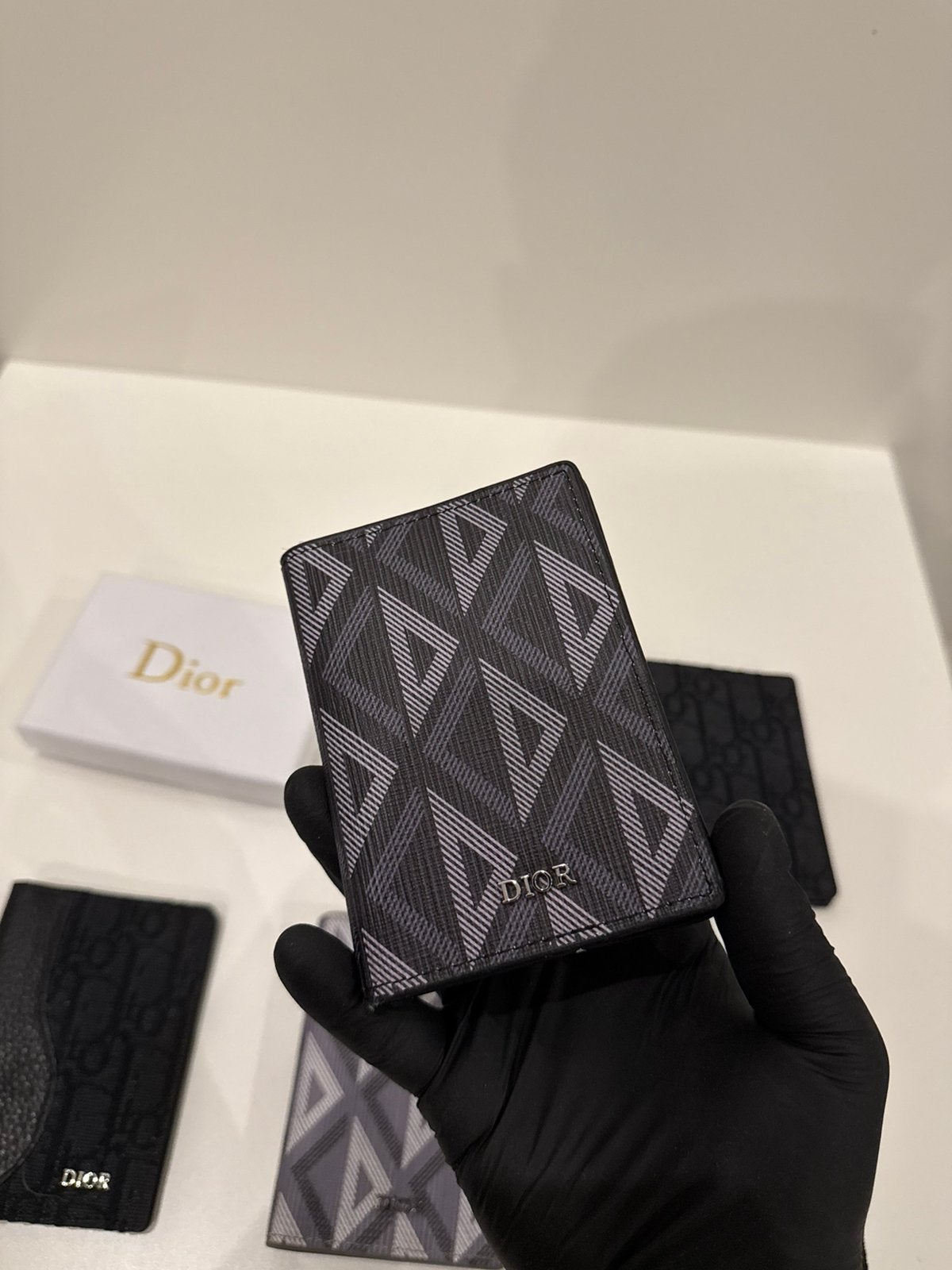 Dior CD Diamond Black Cardholder Wallet, Overige merken, Zwart, Nieuw, Ophalen of Verzenden