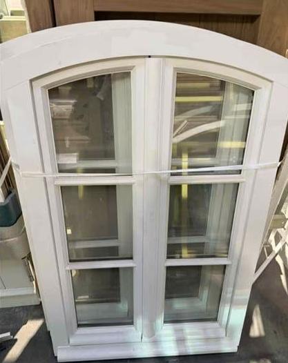 Wit dubbel raam te koop – 84 x 129 cm – €500 per stuk, Bricolage & Construction, Vitres, Châssis & Fenêtres, Neuf, Fenêtre de façade ou Vitre